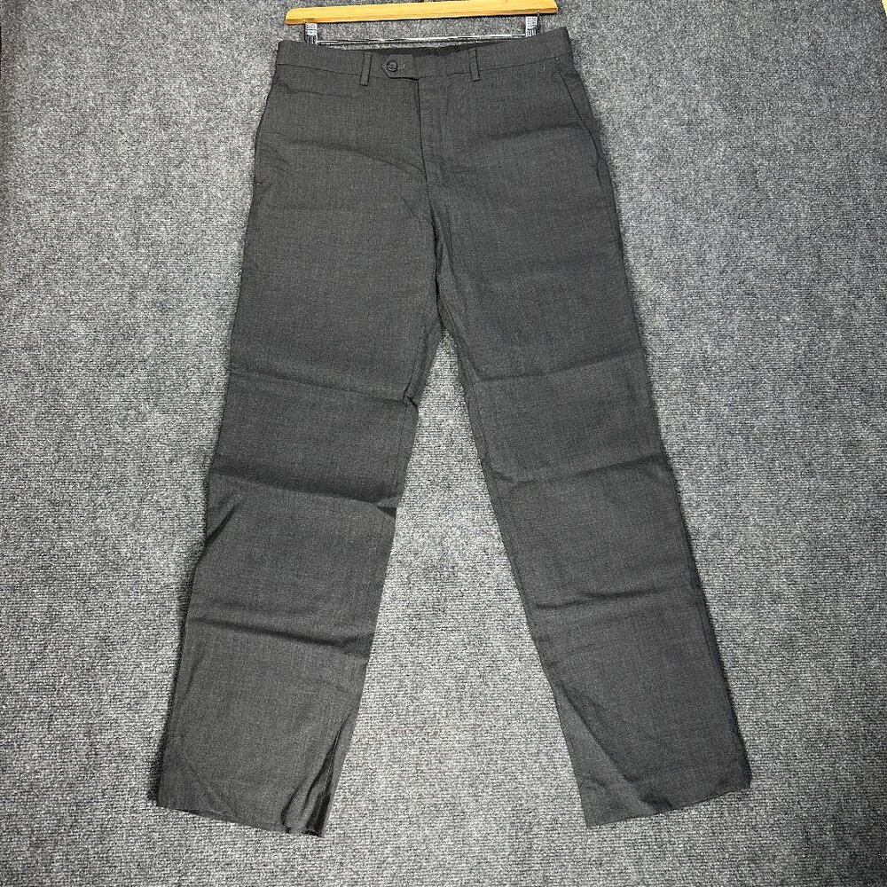 Lauren Ralph Lauren Pants Men 34 Total Comfort Gray Wool Pockets Straight Leg